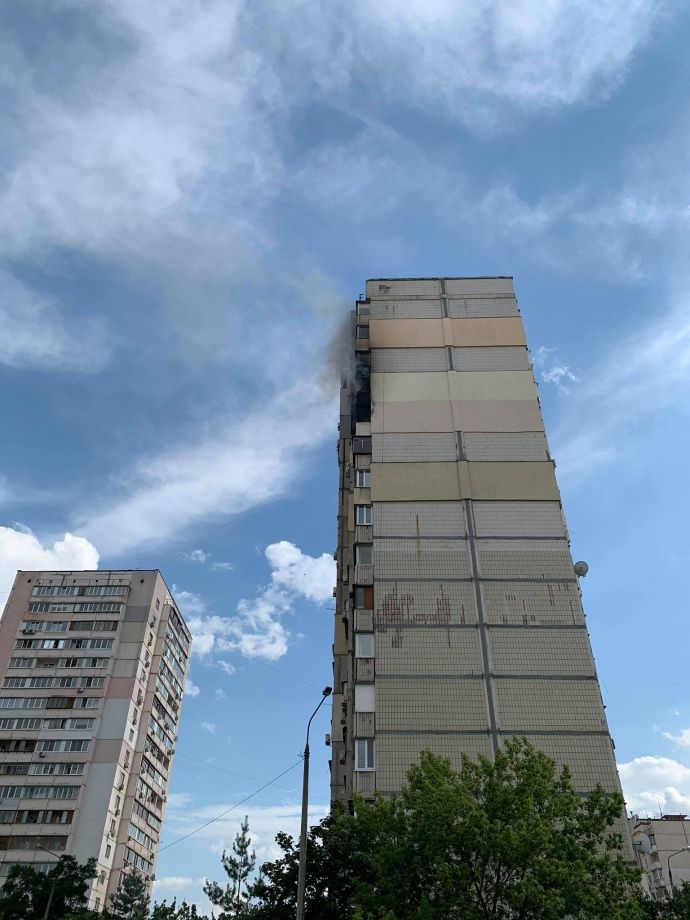 Пожар на Крушельницкой. Фото: УП