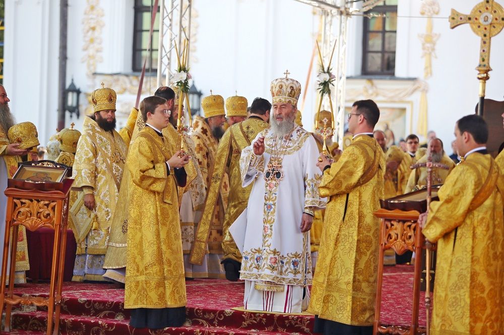 Божественна літургія в Києво-Печерській лаврі в День Хрещення Русі. Фото: прес-служба телеканалу 