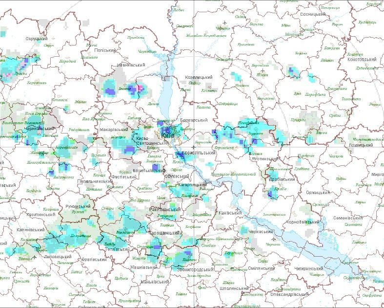 Карта погоды в Украине и в Киеве на 2 августа (Фото: facebook.com/tala.didenko)