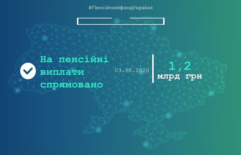 Пенсія в серпні.  Інфографіка: Facebook / Пенсійний фонд України