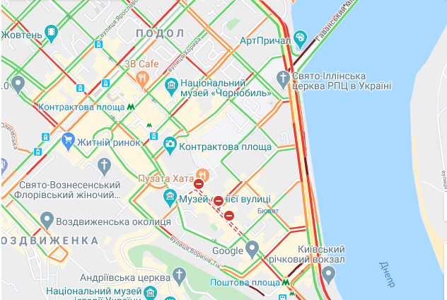 Заторы в Киеве. Фото: infoportal.kiev.ua