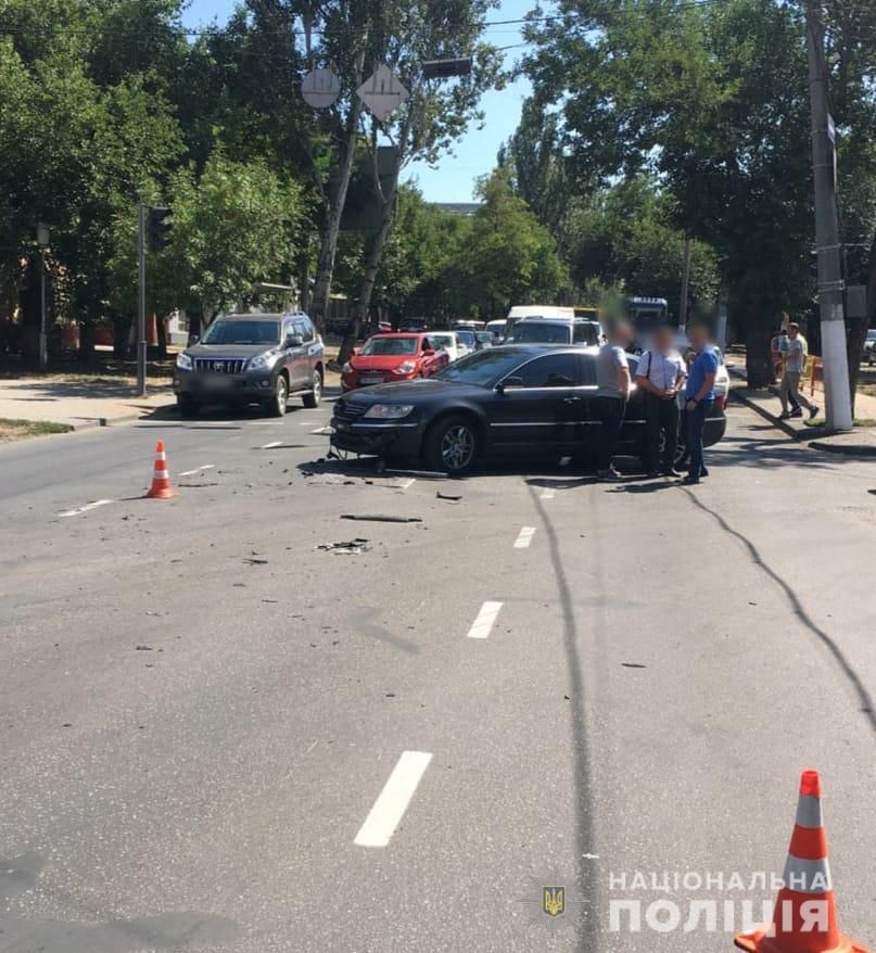 Скорая перевернулась в результате столкновения Фото: Нацполиция Одесской области