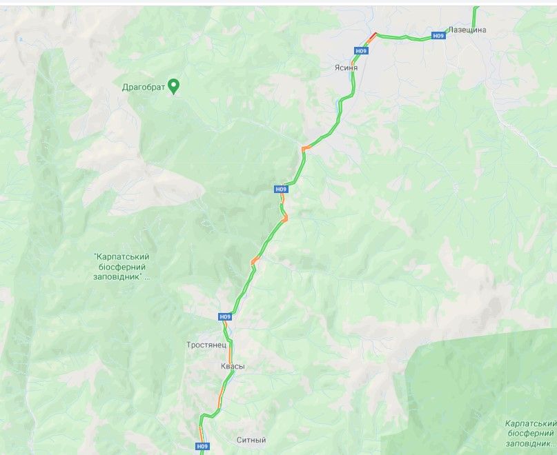 Тянучки в Карпатах. Фото: google.com/maps