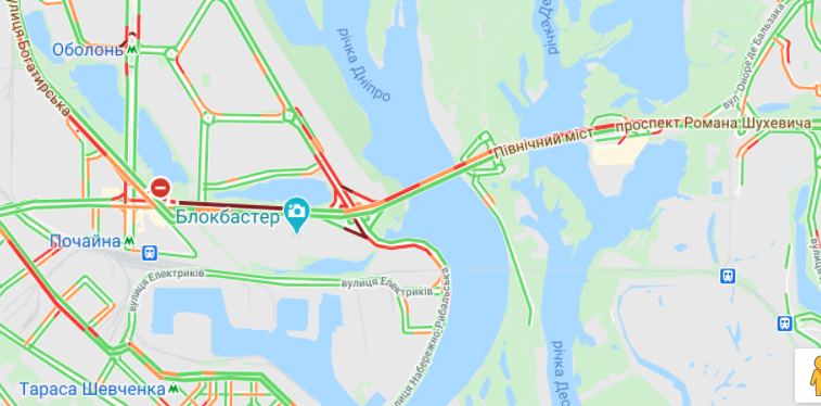 Пробки на Северном мосту