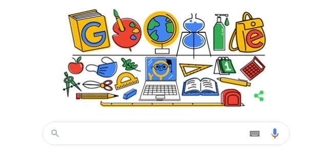 Дудл поисковой системы Google, посвященный началу учебного года. Фото: google.com