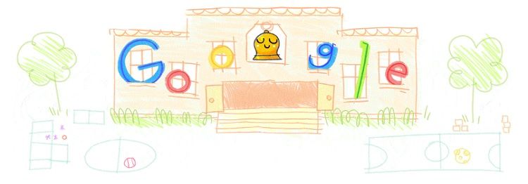 Так выглядел дудл от Google, посвященный началу учебного года в 2019 году. Фото: google.com