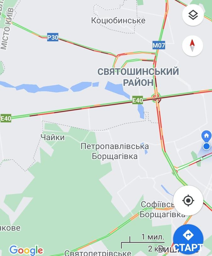 Пробки на трасі Житомир-Київ. 