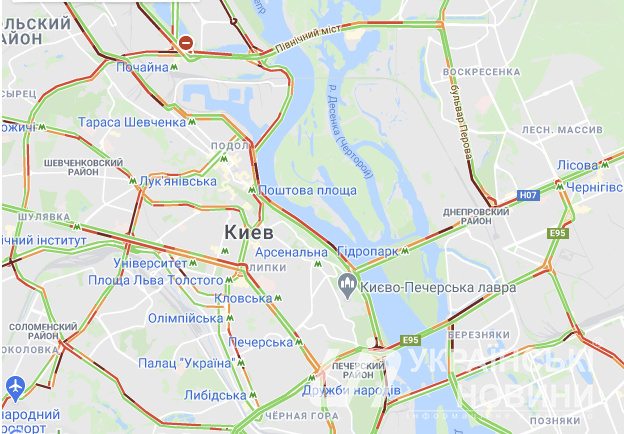 Пробки в Киеве. Фото: infoportal.kiev.ua