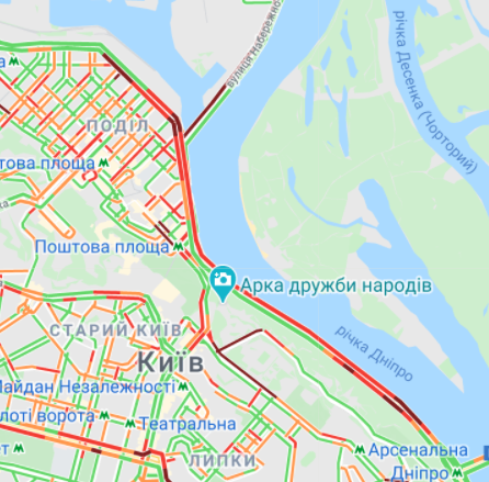 Пробки на Набережном шоссе
