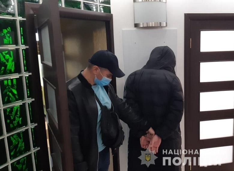 Задержанный. Фото: Пресс-служба Нацполиции в Киеве