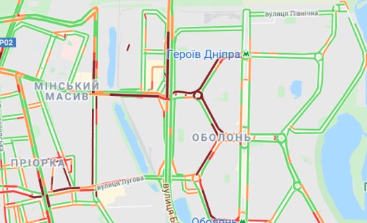 Пробки на Оболони