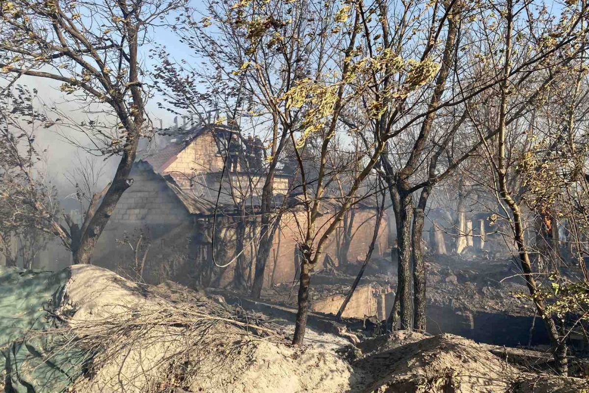 Пожежа під Харковом.  Фото: прес-служба ГСЧС