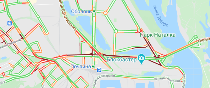 Пробки на Оболони