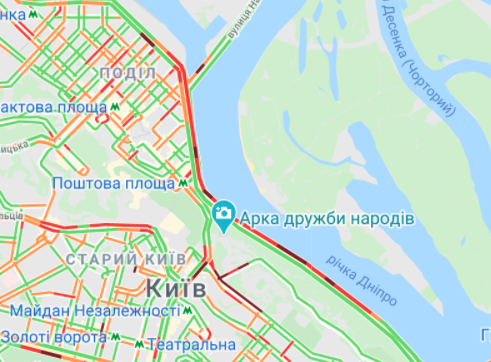 Пробки на Набережном шоссе