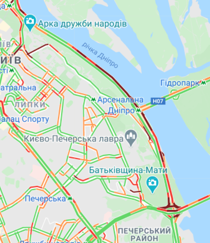 Пробки на Подоле