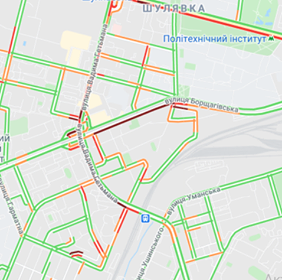 Пробки в столице. Фото: Google Maps

