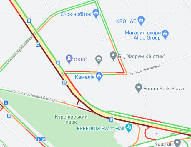 Пробки на Оболони