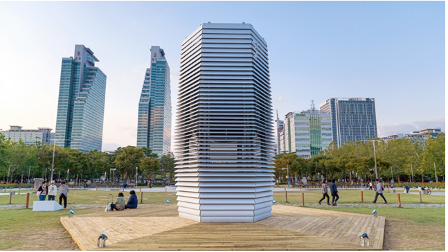 (Башня Smog Free Tower в Пекине)