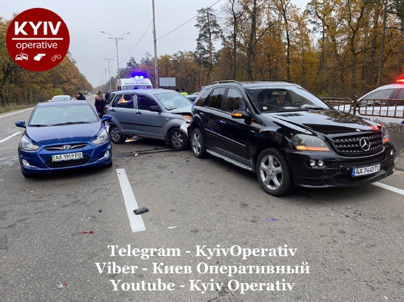 ДТП на Кольцевой дороге в Киеве. Фото: Киев Оперативный