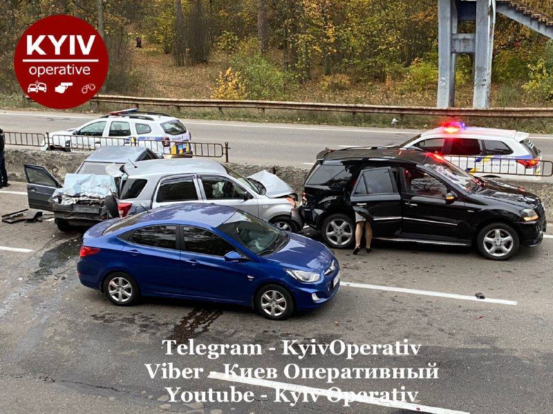 ДТП на Кольцевой дороге в Киеве. Фото: Киев Оперативный
