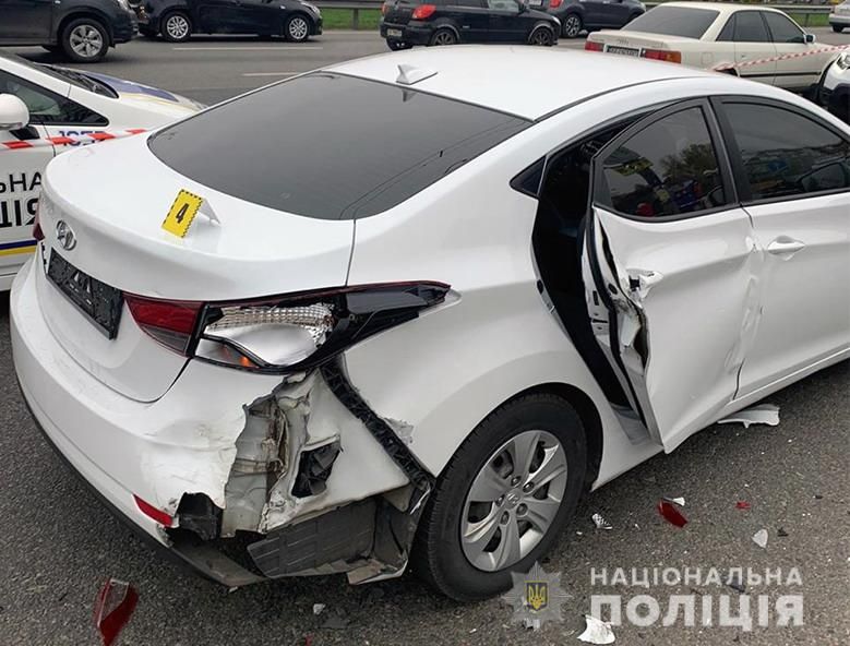 Авария в Киеве с такси Uber. Фото: Нацполиция