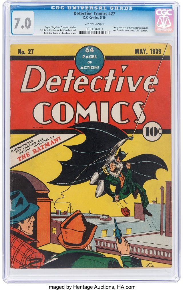 Копия 27-го выпуска Detective Comics о Бэтмене. Фото: Heritage Auctions