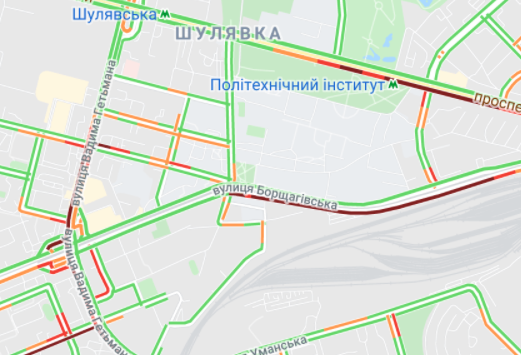Пробки на Борщаговской