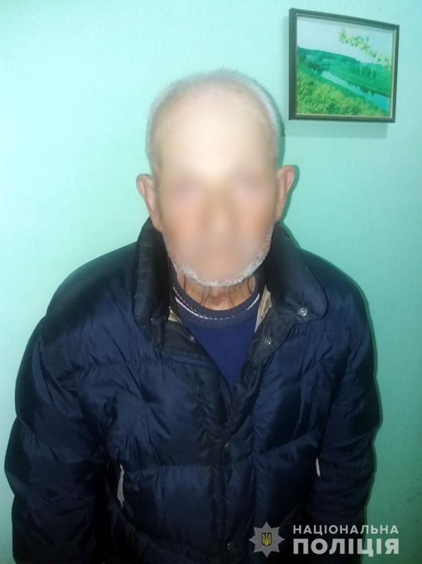 Пожилой угонщик. Фото: пресс-служба Нацполиции