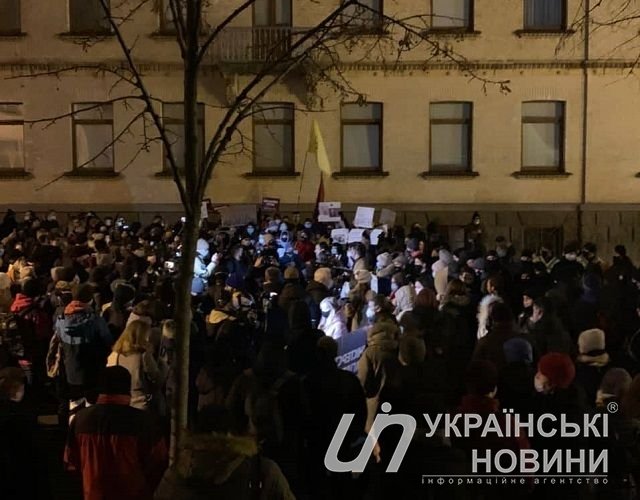 Акция протеста студентов против назначения Шкарлета. Фото: Українські Новини