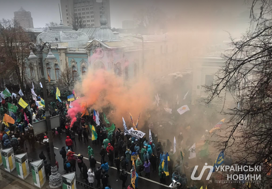 Протесты предпринимателей на Грушевского