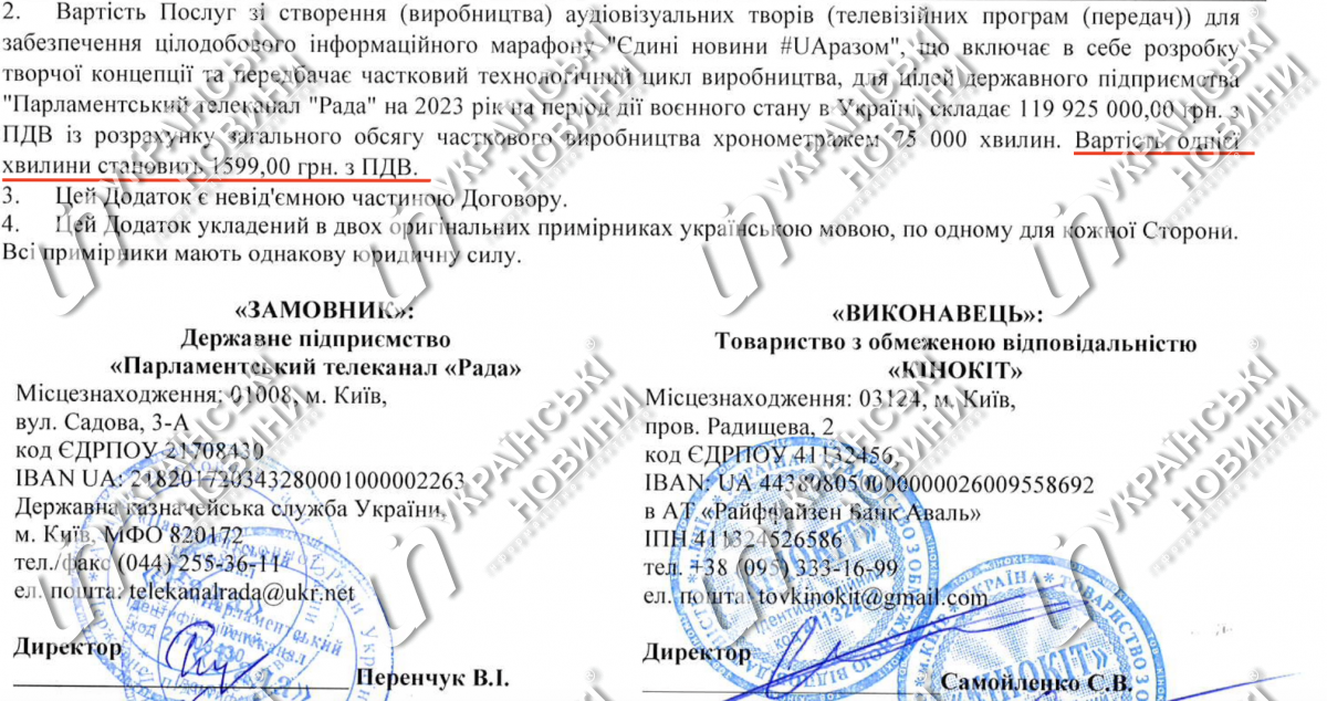 договір між каналом 