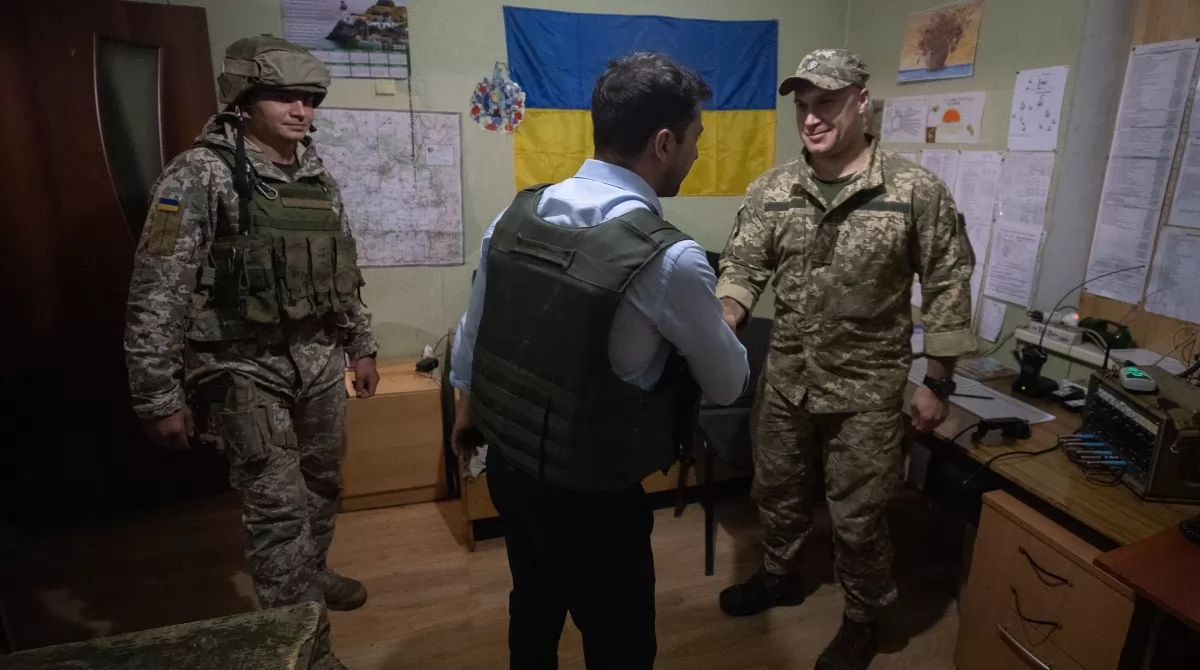 Первый визит Зеленского-президента на Донбасс. Фото: пресс-служба Президента