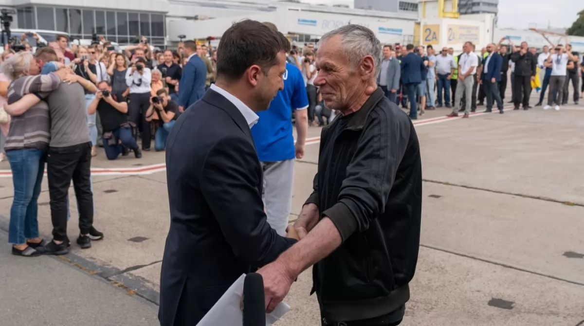 Возвращение освобожденных украинцев. Фото: ОПУ