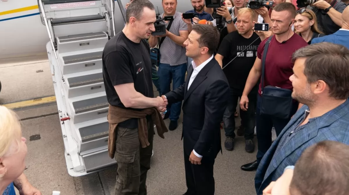 Возвращение освобожденных украинцев. Фото: ОПУ