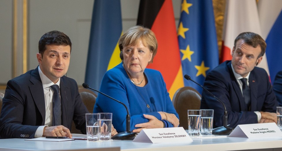 Зеленский, Меркель и Макрон. Фото: Офис Президента 