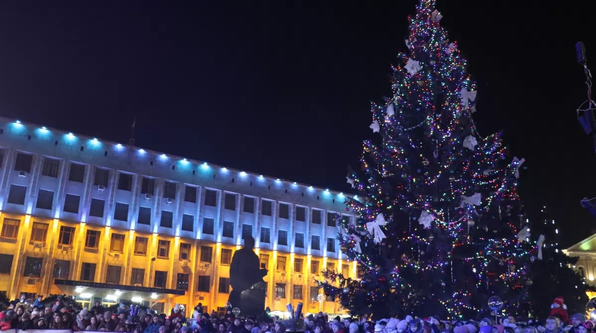 Елка в Житомире. Фото: zt-rada.gov.ua