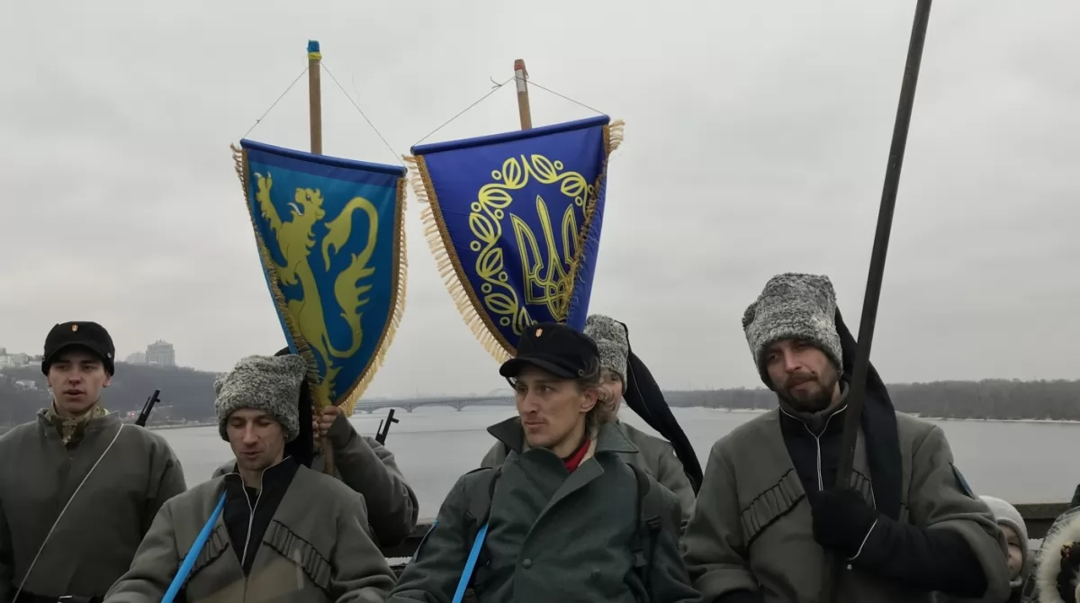 Цепь единения в Киеве. Фото: 44.ua