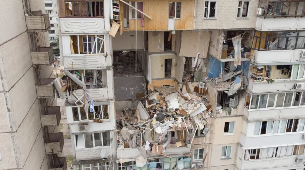 Взрыв на Позняках. Фото: Информатор Взрыв на Позняках. Фото: Информатор