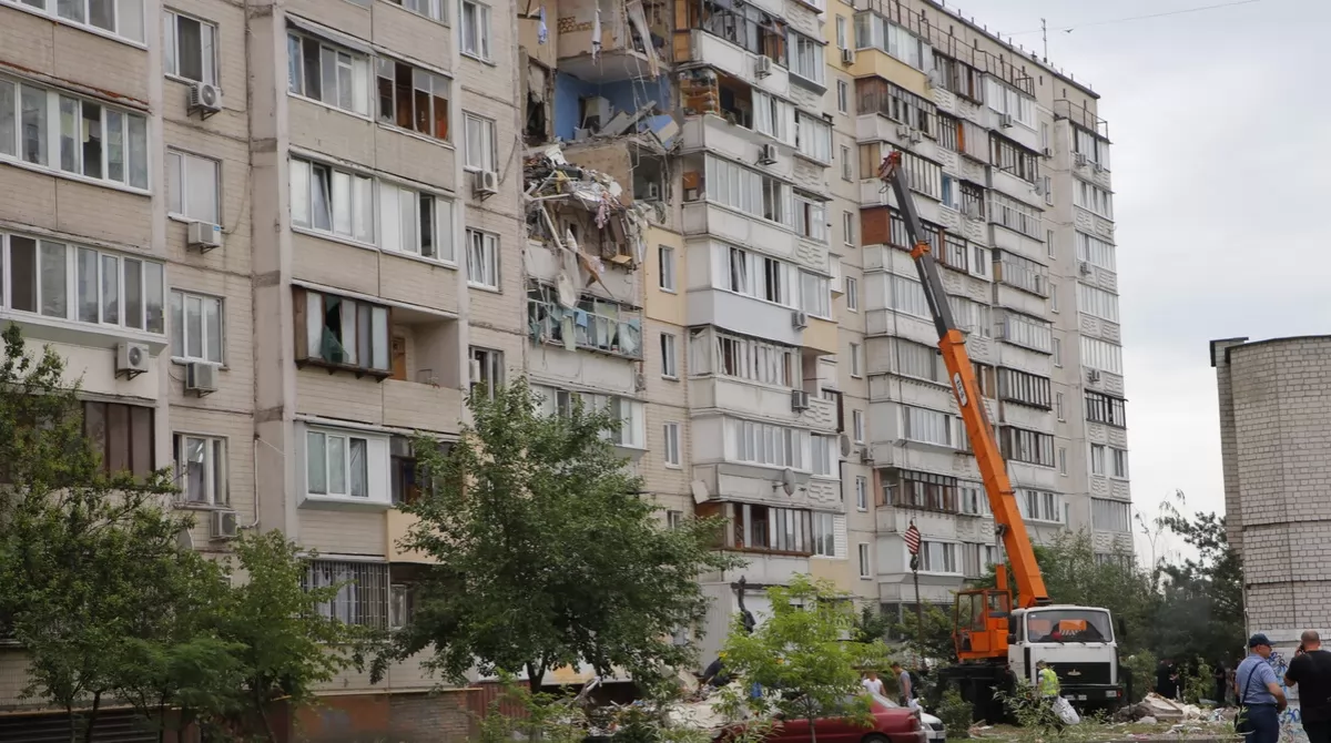 Взрыв на Позняках. Фото: Информатор Взрыв на Позняках. Фото: Информатор