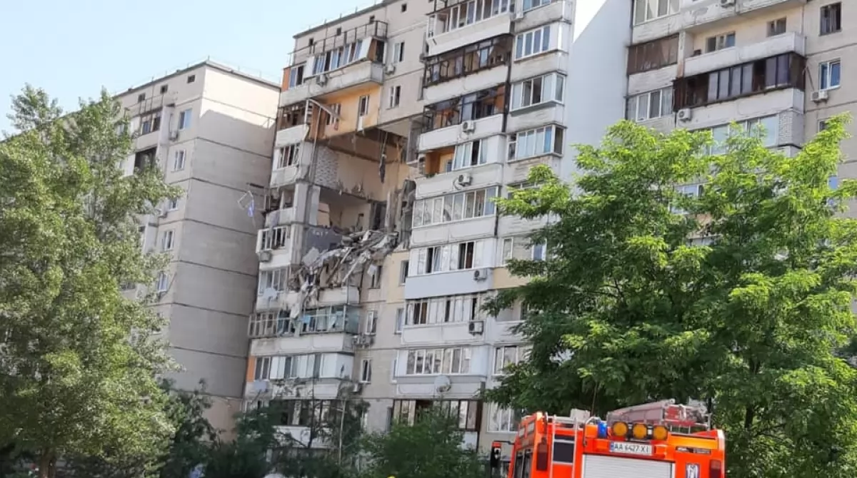 Взрыв на Позняках. Фото: МВД Взрыв на Позняках. Фото: МВД