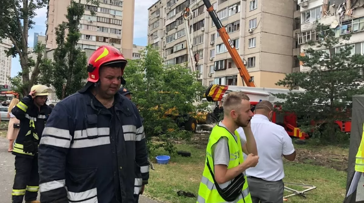 Взрыв на Позняках. Фото: МВД Взрыв на Позняках. Фото: МВД