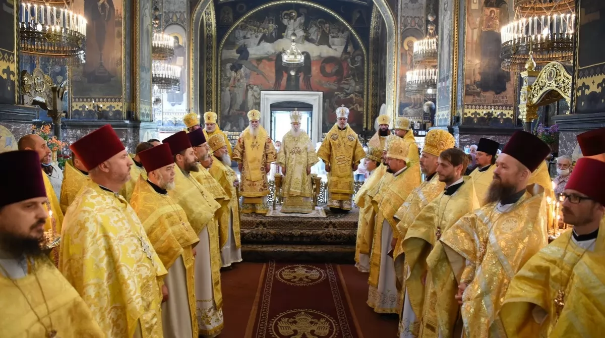 Служба прошла во Владимирском соборе. Празднование дня крещения Руси. Фото: пресс-служба УПЦ (КП)