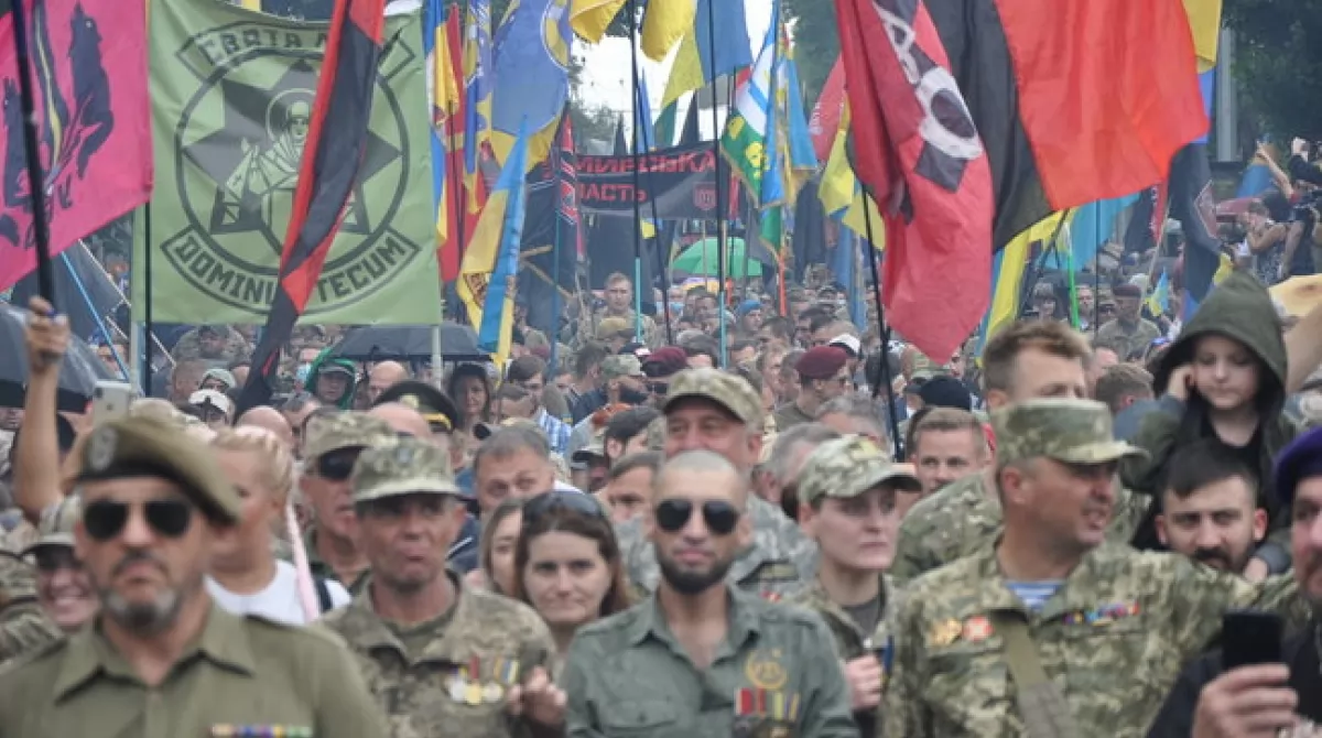 В центре Киева прошел Марш защитников на День независимости Украины 2020. Фото: Цензор.нет В центре Киева прошел Марш защитников на День независимости Украины 2020. Фото: Цензор.нет