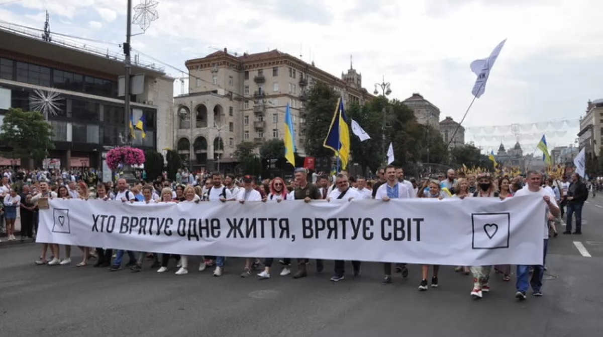 В центре Киева прошел Марш на День независимости. Фото: Цензор.нет В центре Киева прошел Марш на День независимости. Фото: Цензор.нет