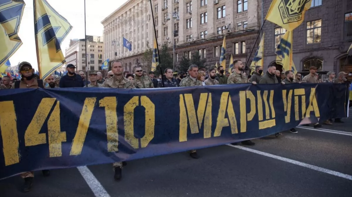 Марш УПА в Киеве. Фото: пресс-служба Марш УПА в Киеве. Фото: пресс-служба
