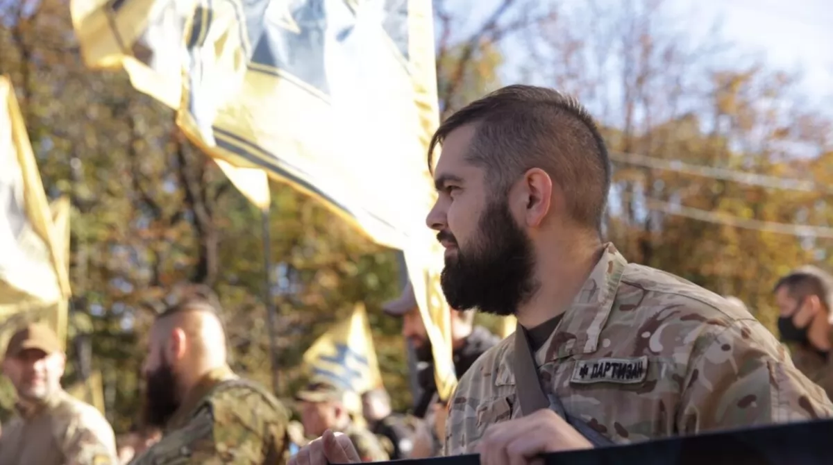 Марш УПА в Киеве. Много людей в военной форме. Фото: пресс-служба Марш УПА в Киеве. Много людей в военной форме. Фото: пресс-служба