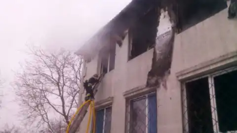 Пожежа в будинку для літніх людей. Фото: ДСНС