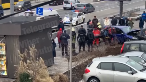 ДТП на проспекті Лобановського. Скріншот відео