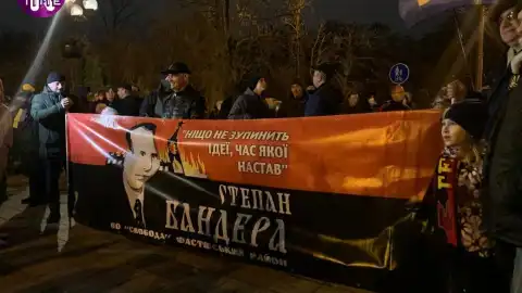 Факельное шествие в Киеве. Фото: Telegram Klymenko Time
