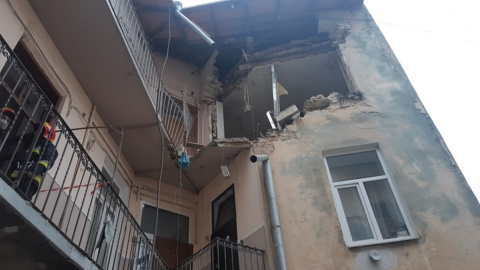 Вибух в будинку у Львові. Фото: ДСНС
